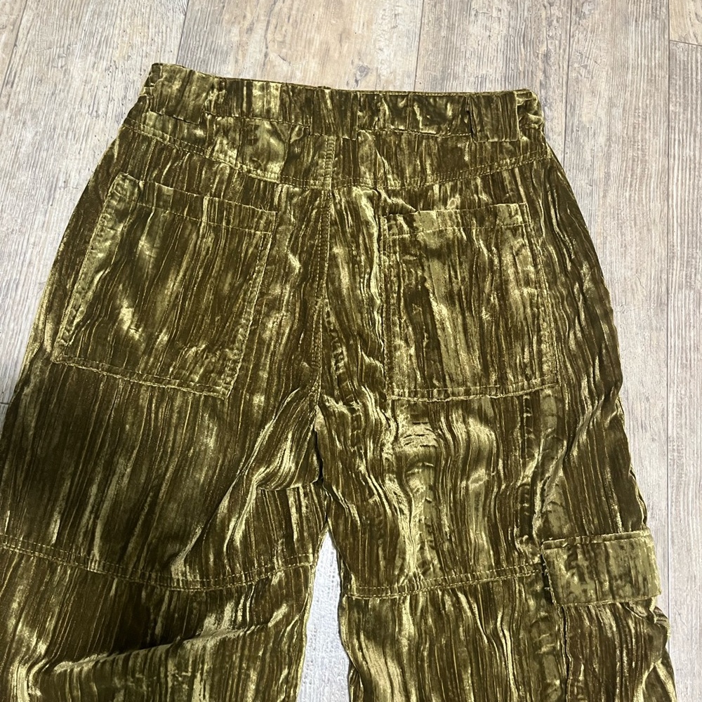 Pretty Garbage Green Velvet Pants women’s size Small - Picture 9 of 13